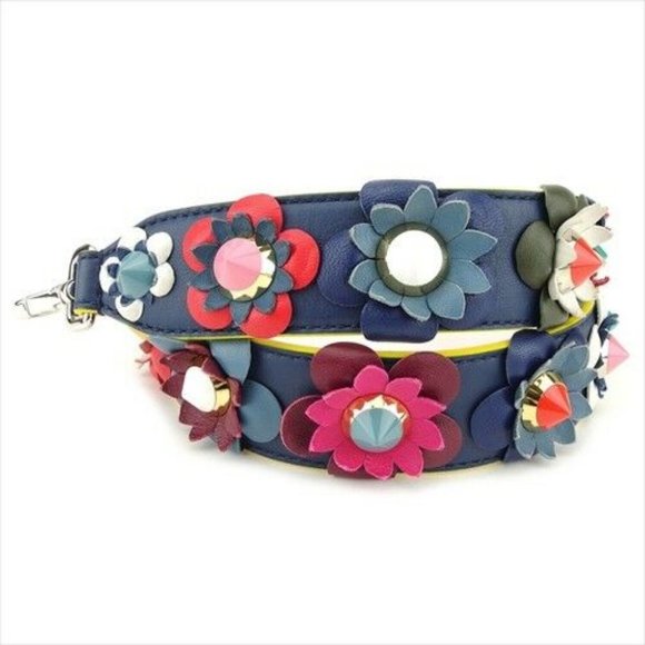 Fendi Shoulder Red Navy Pink leather Woman Authentic Used - Picture 1 of 7